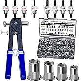 ASKWAY Rivet Nut Stainless Steel SAE &amp; Metric 560 PCS SAE Rivet Nut Tool | 560pcs 304 Stainless Steel Rivet Nut tool, SAE Rivet Nuts 1/4-20, 10-24, 8-32, 6-32), Metric Rivet Nuts (M6, M5, M4, M3)