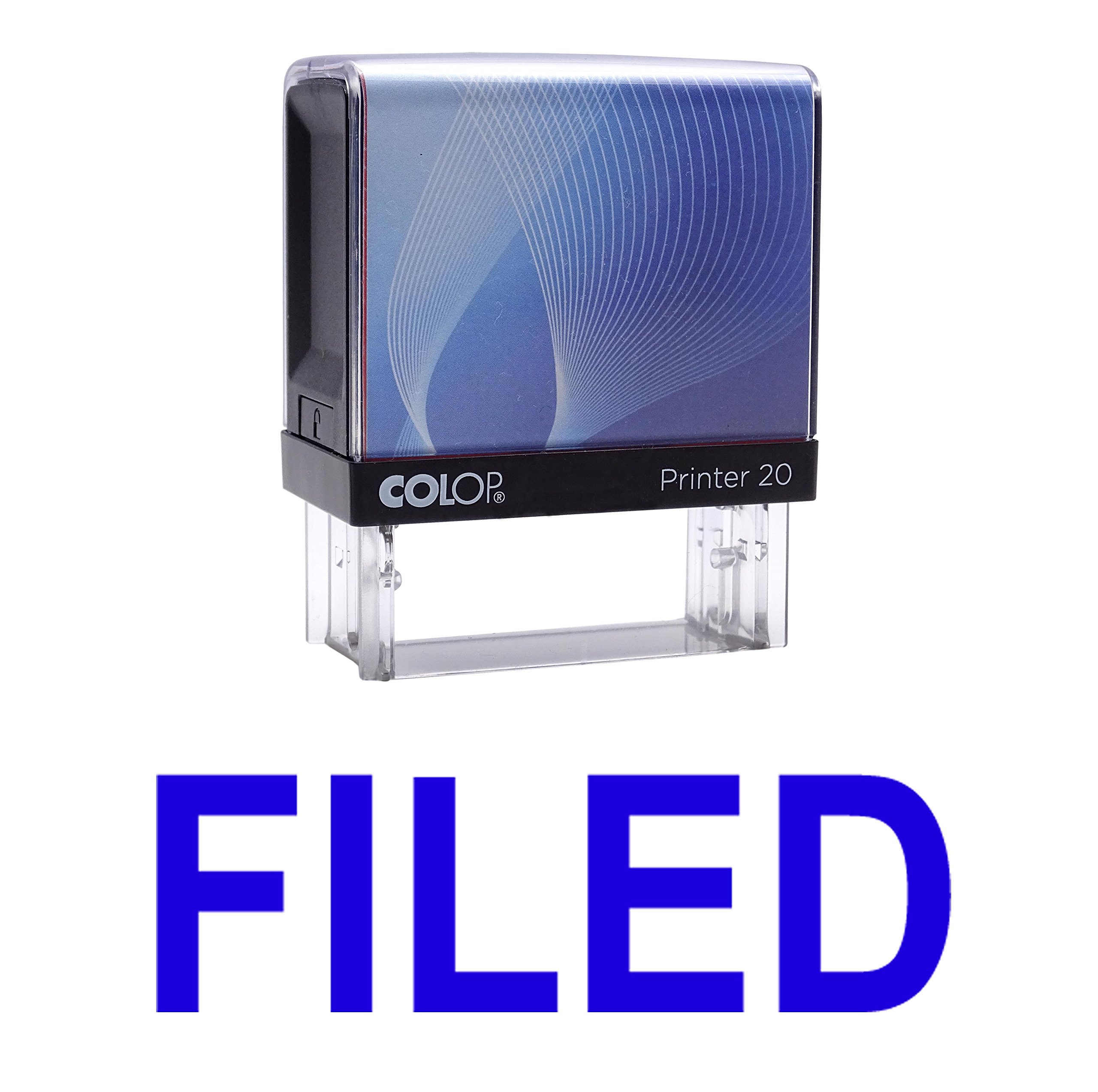 Filed Self Inking Rubber Stamp Custom Colop Office Stationary P20 Mini Stamper