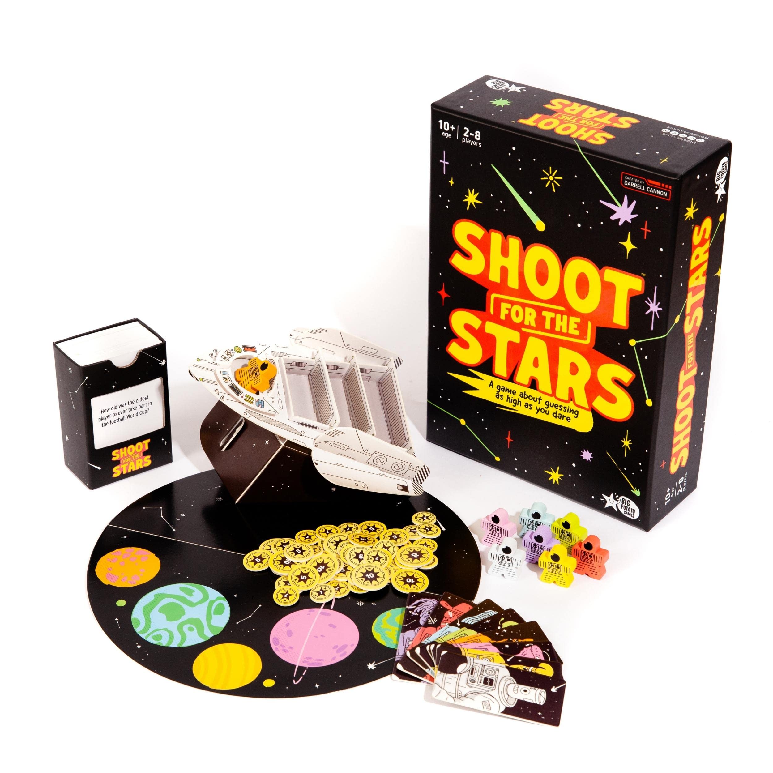 Shoot for the Stars — The Rocket-Powered Family Board Game for Kids and Adults — Trivia Games for 10 Year Olds and Up (and Up and Up!)