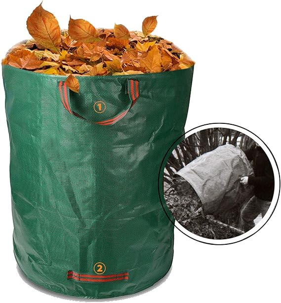 Garden Bag, Leaf Waste Bucket, 72 Gallons Reusable Large Diameter Easy