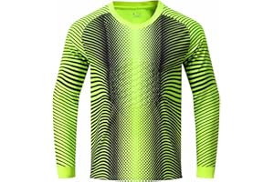 Hansber Kids Youth Goalie Shirts Padded Long Sleeve Soccer Goalkeeper Jersey Football Uniform