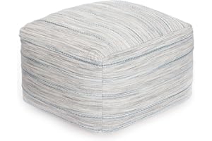 Anji Mountain 22"x22"x16" Handmade & Handcrafted Ottoman Pouf Comfortable Pouf Ottoman Foot Rest & Home Décor Accent for Living Room, Bedroom, Nursery, Kids Room, Patio