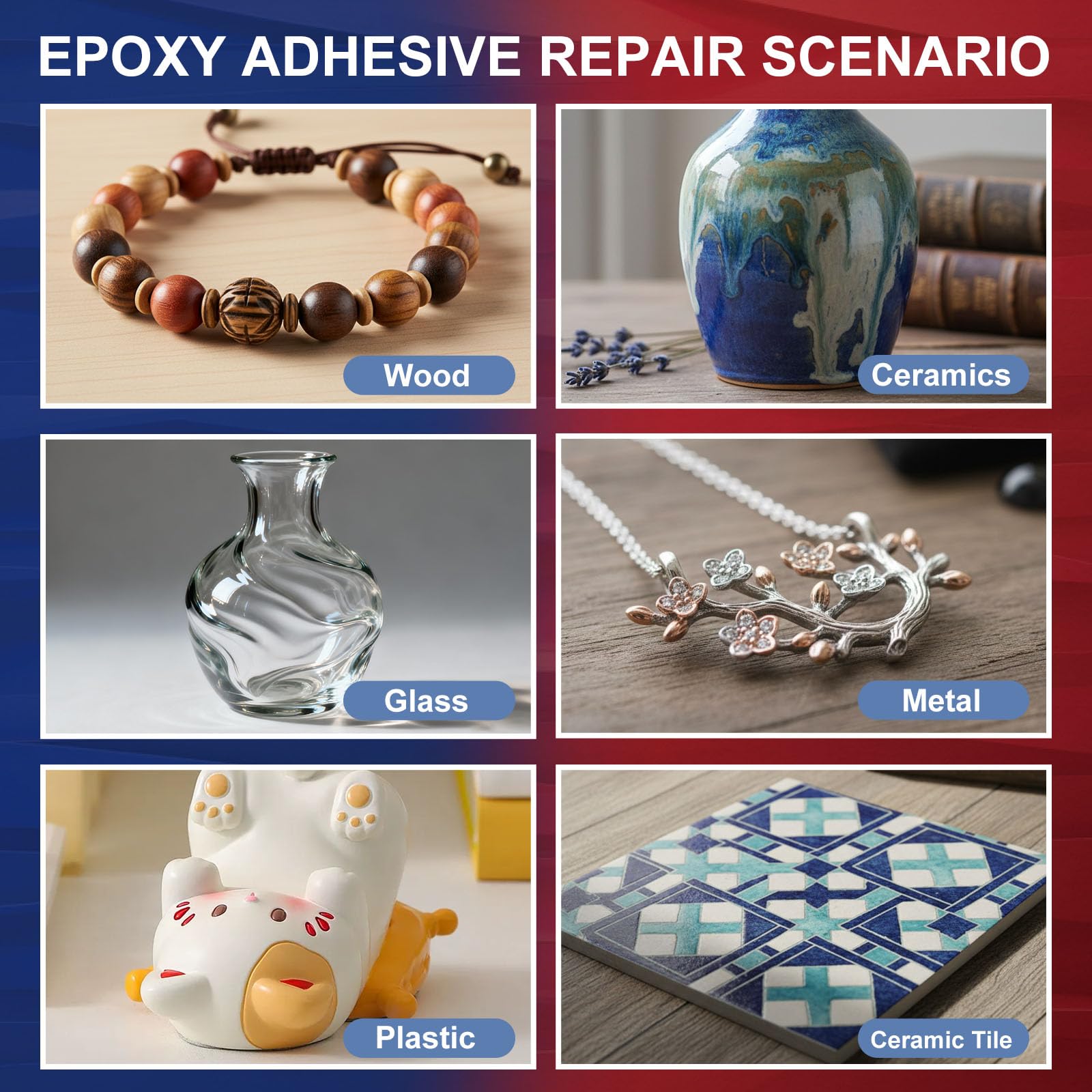 LAMXIN 5 Minutes Epoxy Kleber 250ml, Zäher Dauerhafter Hitzebeständiger 2 Komponenten Kleber Epoxidharz, Schnell Aushärtender Klarer Zwei Komponentenkleber für Metall, Holz, Fliesen, Kunststoffe 7