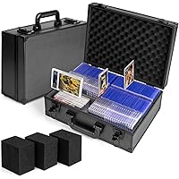 MewVeer Top Loader Case, Trading Card Storage Box with Key Lock for Sports Cards, Trading Cards, Hard Case Holds 600+ Top Loa