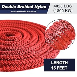 Dock Lines 3/8" x 15' Boat Dock line Double Braided