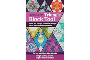 Quick & Easy Triangle Block Tool: Make 100 Triangle, Diamond & Hexagon Blocks in 4 Sizes with Project Ideas; Packed with Hint