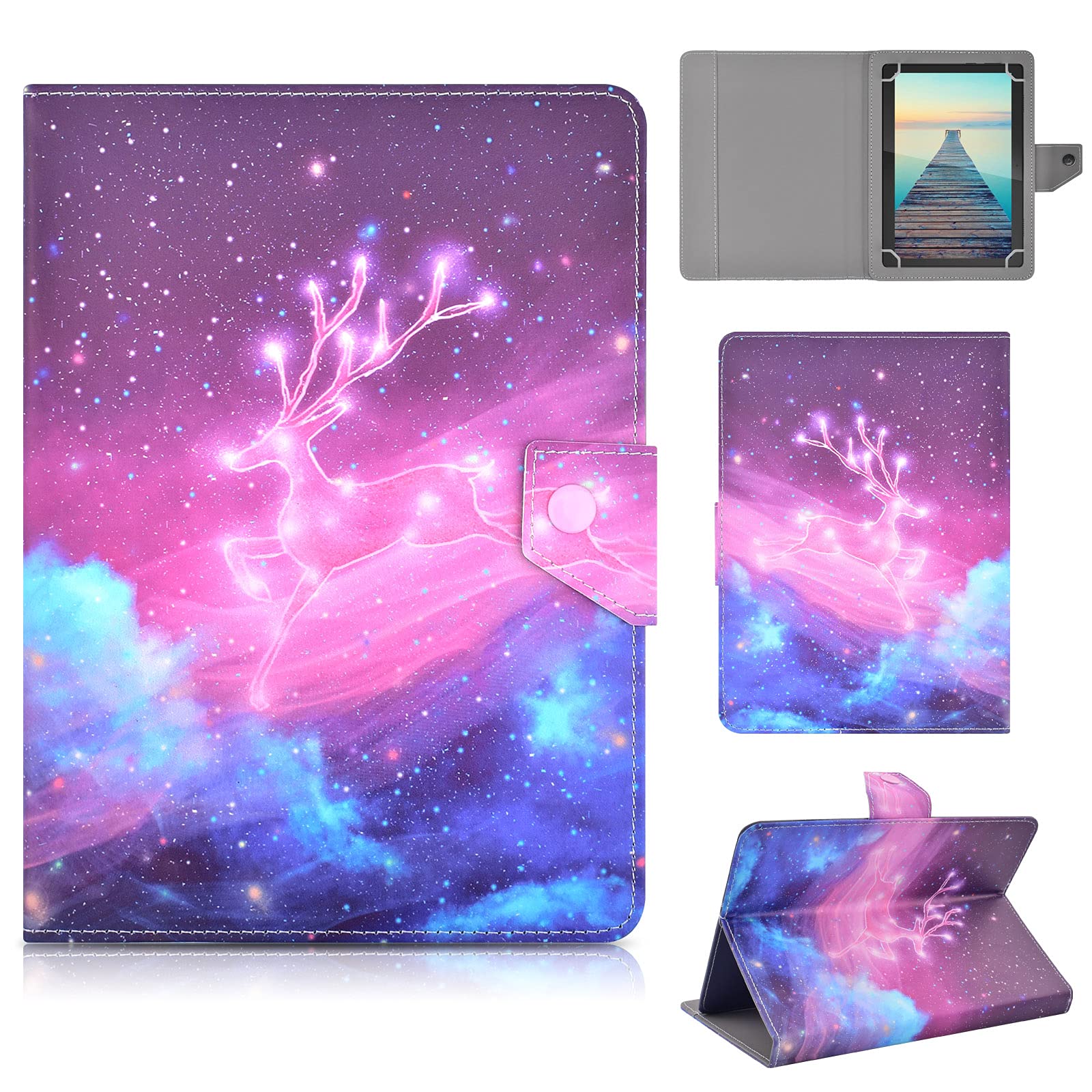 KATUMO Universal Case for All 10 inch Tablet,Case for 10.1 inch Tablet Case Cover, Travel Portable Protective Folio Leather Stand Shell Case for All Kinds of 9.6-10.5 inch Android/iOS/Windows Tablet