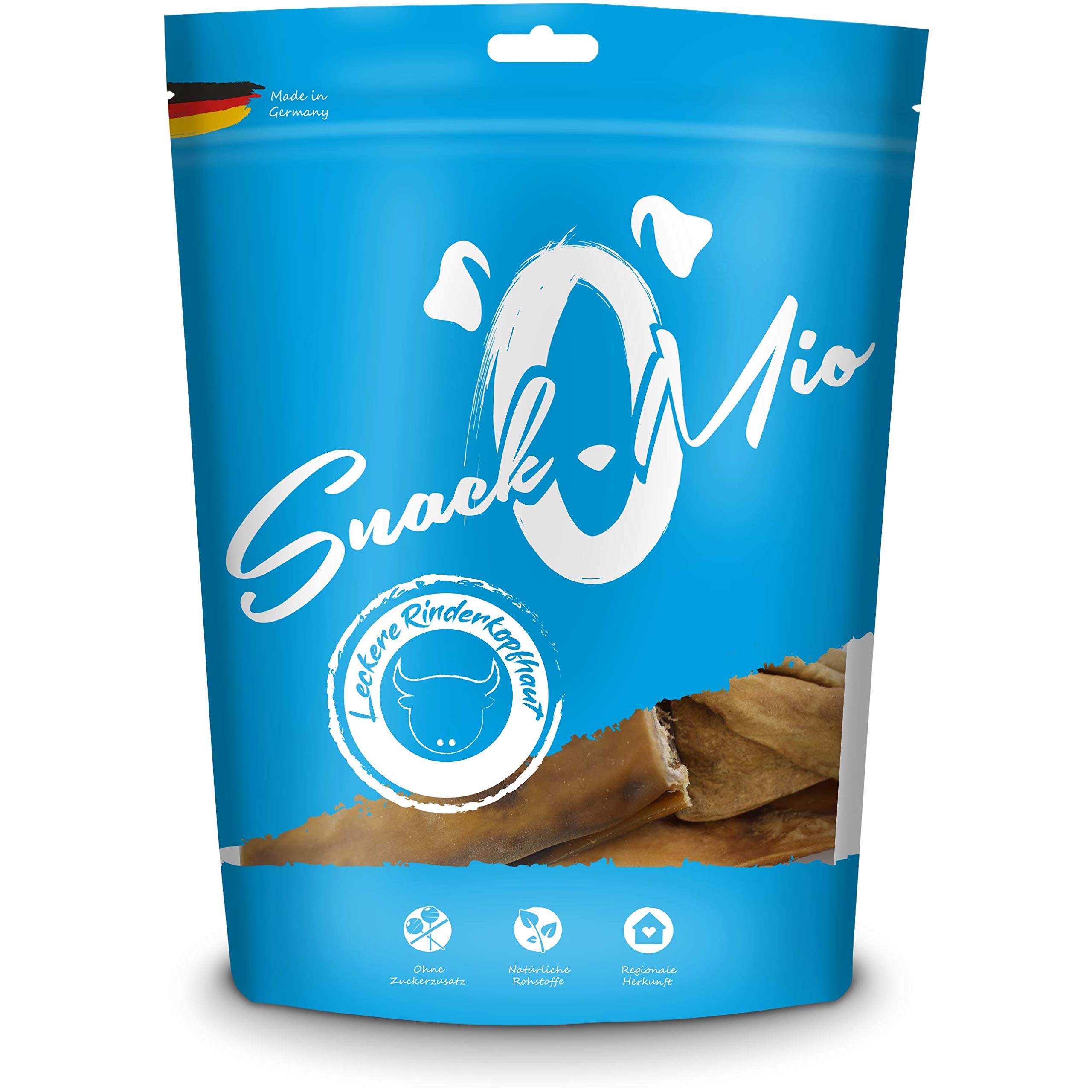 SnackOMio - Premium dog snack - delicious beef scalp, grain-free, 1 pack (1 x 600g)