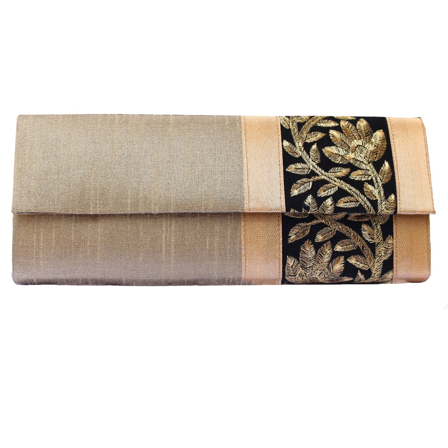 mela women's clutch (golden) (sm133100053)