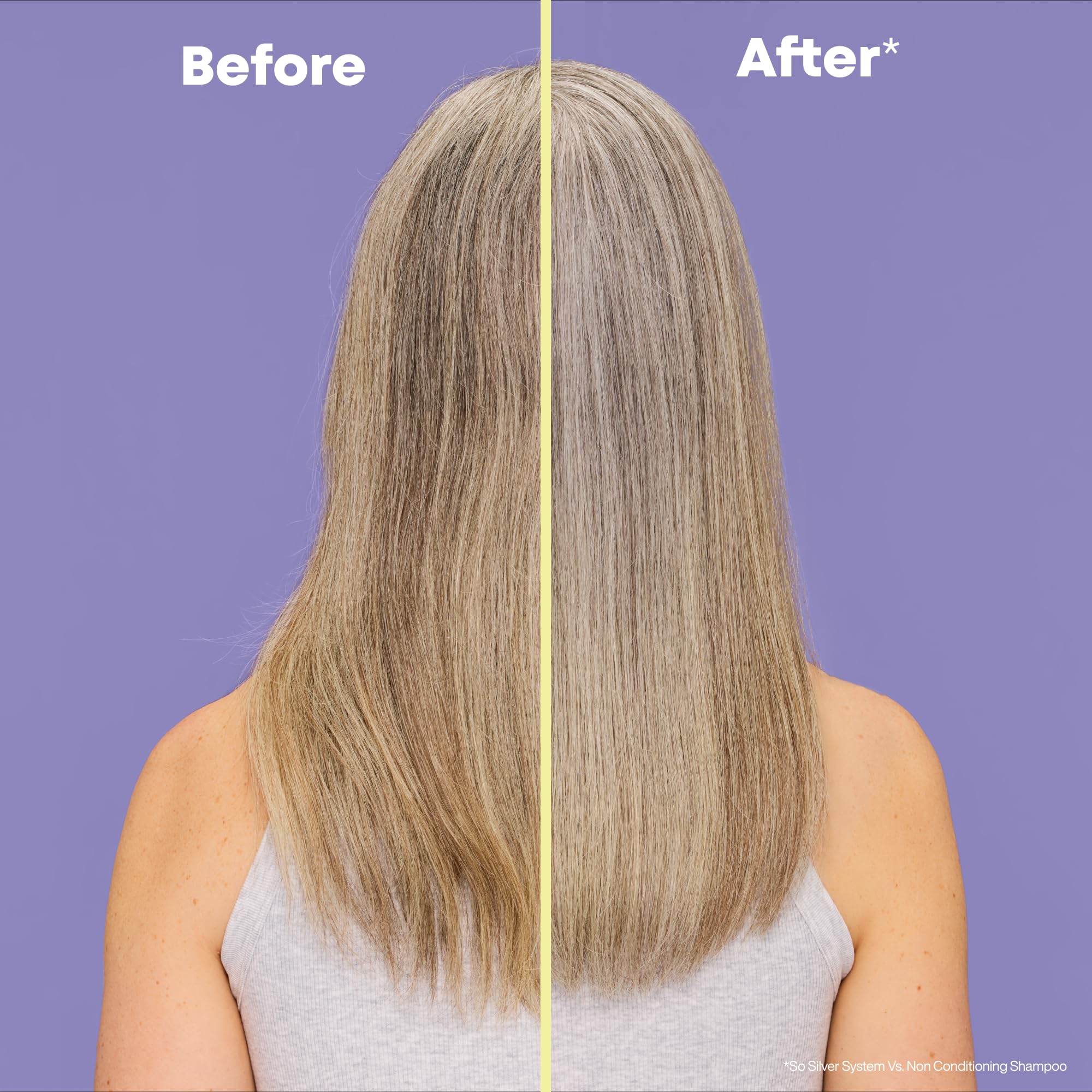 Matrix So Silver Purple Shampoo - Neutralizes Yellow Tones, Color Depositing, Brightening & Toning, For Color Treated, Blonde, Grey, White and Platinum Hair, Vegan