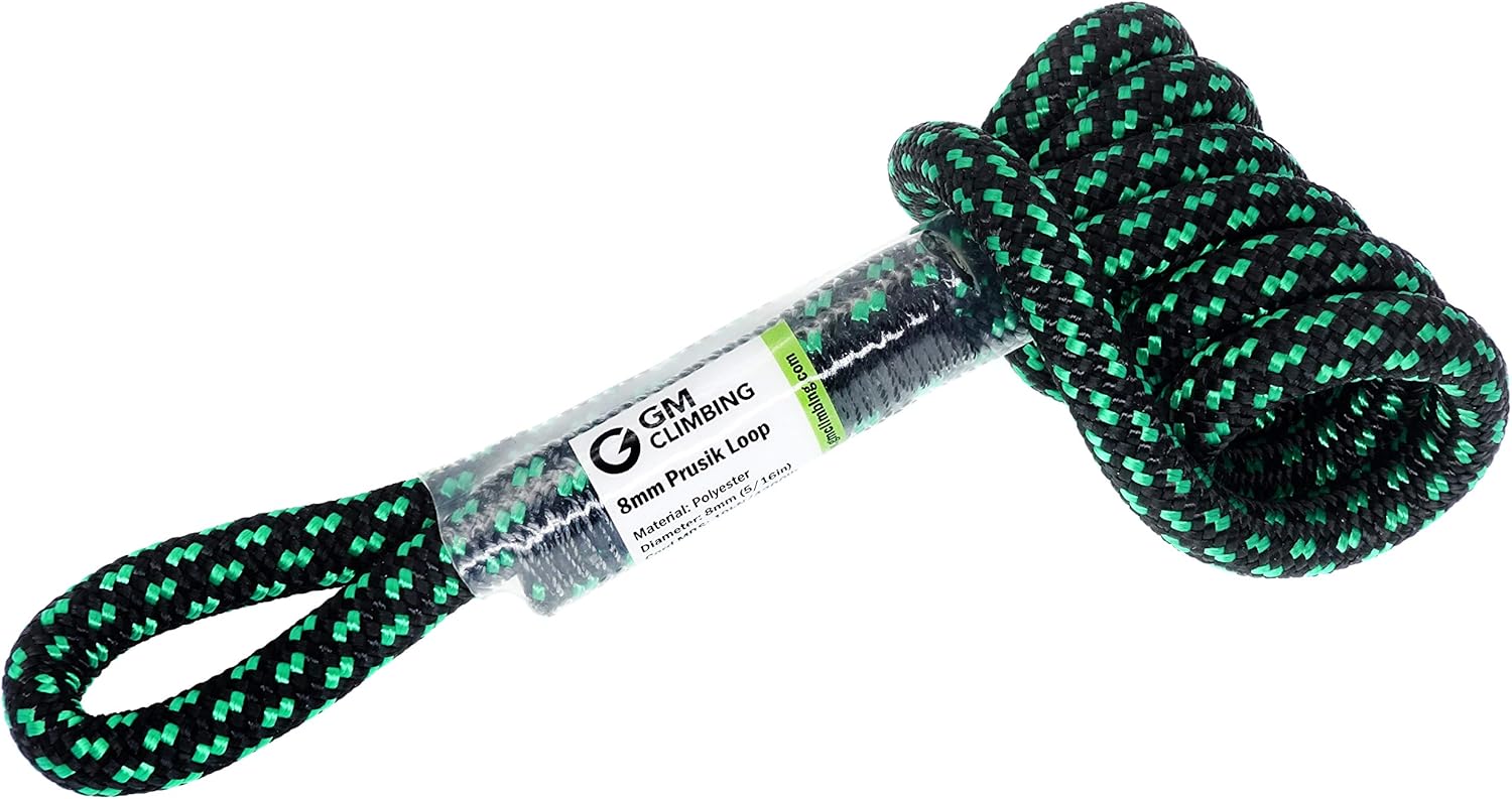 GM CLIMBING 8mm (5/16") Prusik Loop Pre-Sewn 18 inches : Sports & Outdoors