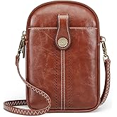 S-ZONE Small Crossbody Bags for Women Trendy RFID Blocking Cell Phone Purse Vegan Leather Shoulder Bag with Card Slots