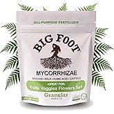 Big Foot Mycorrhizae - Double Your Plant Size – Easy to Use – Made in USA – Treats 30 Plants (7,500 mycorrhizal Spores)