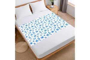 MOEMOE BABY Waterproof Potty Training Bed Pads, No-Slip Absorbent Toddler Mattress Protector Pee Pads for Kids Nighttime Potty Training & Bedwetting Reusable