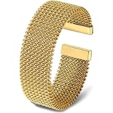 Gold Open Cuff Bracelet for Women - Adjustable Woven Stainless Steel Bangle, Stackable Vintage Jewelry with Braided Design