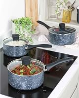 Russell Hobbs Nightfall Stone 3-Piece Saucepan Set 16/18/20 cm Non-Stick view 7