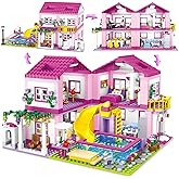 Pink Girls Summer Villa Friends Building Set Compatible with Friends Construction Educational Toy for Kids Age 8-12 and Up 1018 PCS