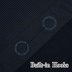 Gibelle No Hook Waffle Weave Shower Curtain with