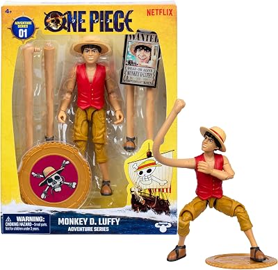 One Piece Monkey D. Luffy 6" Action Figure with 6 Accessories