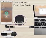 AAOTOKK 90 Degree DC 5.5x2.1mm Female to Micro USB Male Power Adapter 5V 2 Pack view 6