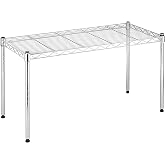 Whitmor Wire Shelving Unit, Metal Storage Shelves, Durable Heavy Duty Shelf, Easy Assembly for Pantry, Kitchen, Garage, Plant, 14" x 30" x 15"