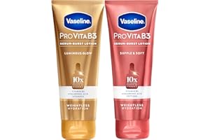 Vaseline Pro VitaB3 Skin Care Serum Burst for Healthy, Glowing Skin Luminous Glow & Supple & Soft 10x Antioxidant Power of Vitamin C with Vitamin B3, Hyaluronic Acid 7.5 fl oz 2Pk