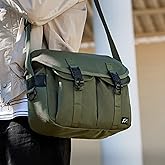 Padwa Lifestyle Green Camera Bag - Nylon Flap Camera Photography Bag for Single Shoulder & Crossbody and Hand Carry with Removable Lining,Weather Resistant Casual Camera Bag for Cameras & Drone