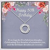 AM ANNIS MUNN Birthday Gifts for Women, 30th 40th 50th 60th 70th 80th 90th Birthday Gifts for Women 925 Sterling Silver 3 4 5 6 7 8 9 Decades Birthday Gifts for Her Jewelry for Women