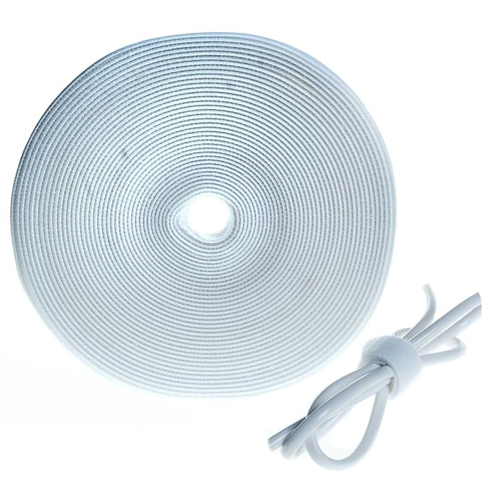 HIMRY® 25 m x 20mm Cable de Velcro Bridas sujeta Cables, Tidy Rollo de