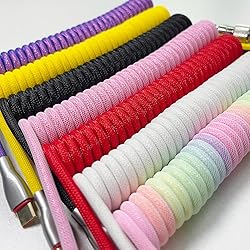 ZDawnn Braided Keyboard Cables 1.5m Coiled Type-C