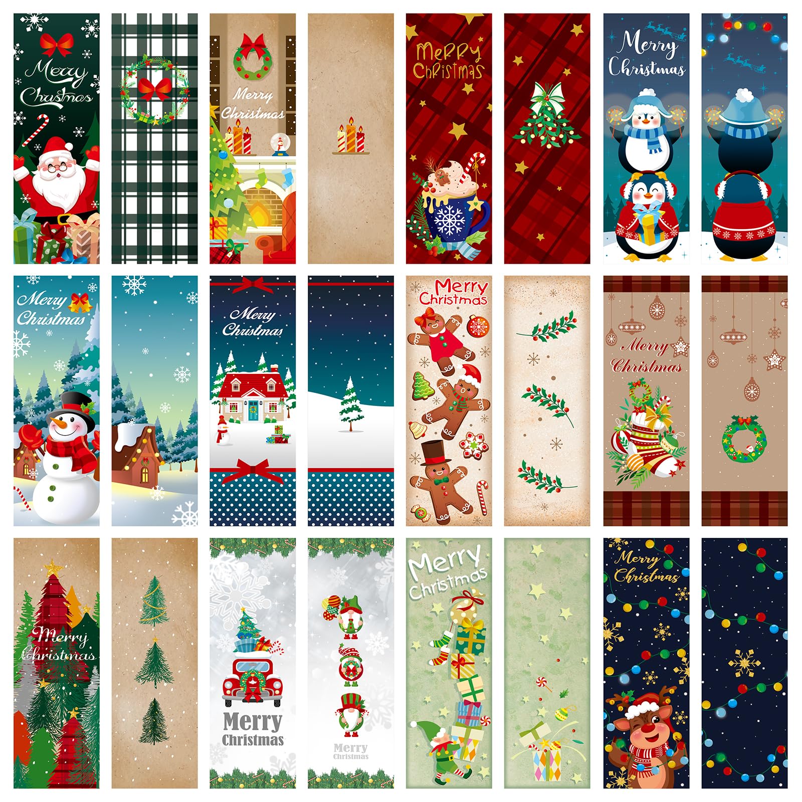 JSRQT 36 Pieces Paper Bookmark Book Markers Christmas Page Clips Cute Multipack Personalised Decorate Lover Gifts End Year Marks