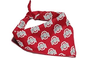 SHOPINSTAPETS Ohio State Buckeyes Officially Licensed Bandana for Dogs and Cats | Fits Pets Great Gift Idea | Easy-to-Tie (Small, 13")