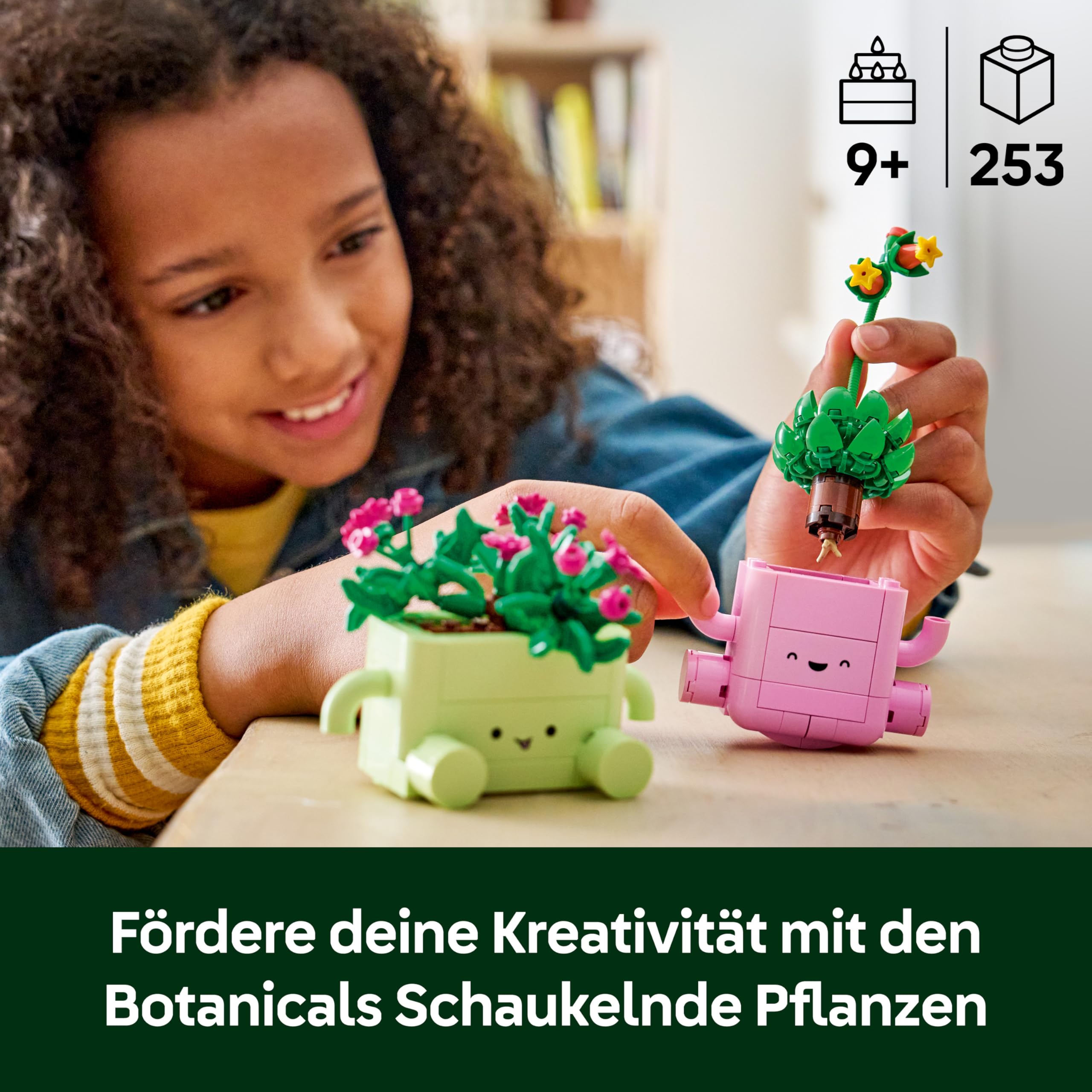 LEGO Botanicals Schaukelnde Pflanzen - Set mit Kunstblumen - mit 2 Kunstpflanzen & 2 pastellfarbenen Blumentöpfen für Schlafzimmer Deko - DIY Geschenkidee für Mädchen ab 9 Jahren & Erwachsene - 11506 3