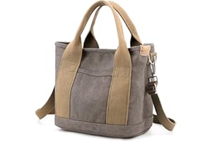 HALEMET Small Tote Bag with Zipper Tote Bag for Women Canvas Crossbody Bag Shoulder Bag Satchel Hobo Bag Messenger Bag 2025