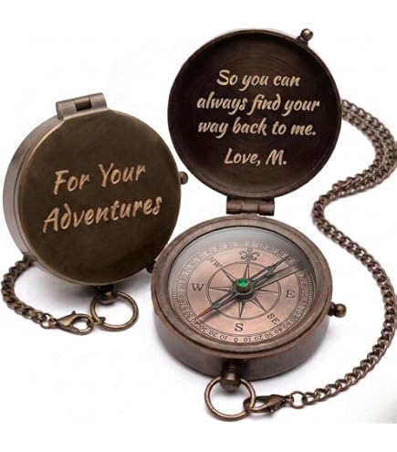 Boussole De Poche Nautique En Laiton - Style Antique Vintage - Cadeau Maritime