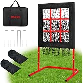 RACOC 9 Hole Pitching Net, Adjustable Baseball Softball Training Target | Strike Zone Net for Precision Training, Adjustable Height for Youth &amp; Adults, Indoor Outdoor Equipment for Backyard &amp; Garage