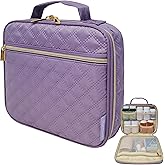StarPlus2 Medium Pill Bottle Organizer, Medicine Bag, Case, Carrier for Medications, Vitamins, and Medical Supplies - Travel Medicine Organizer Home Storage Med Bag - Ultrasonic Purple (Without Lock)