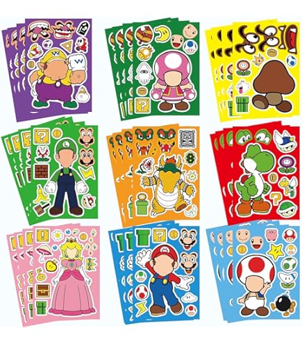 32 Pieces Make-a-Face Sticker Pack, Mixed & Matched With 8