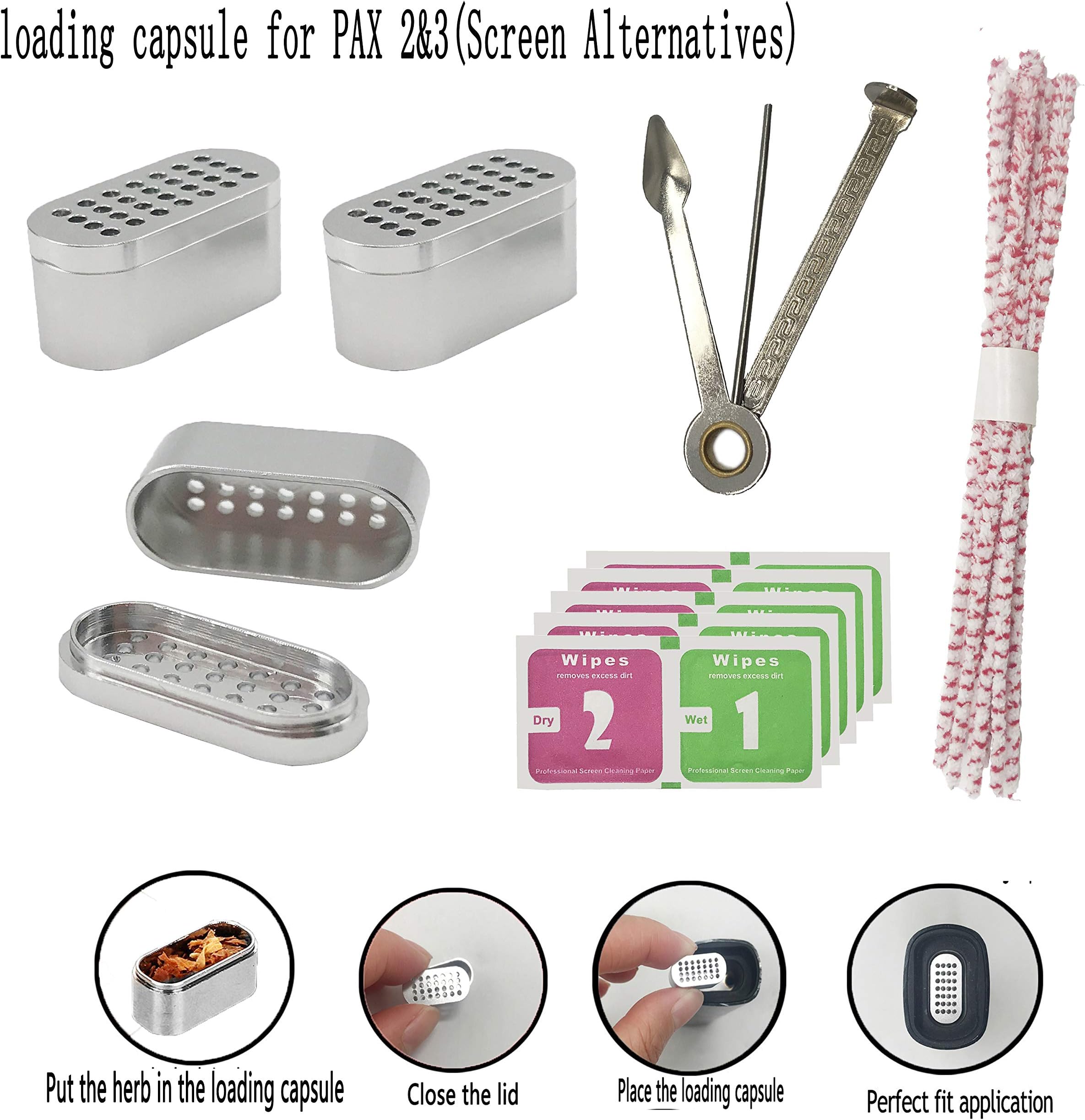 PUBGAMER Loading Capsule for Pax 2 and Pax 3, Screen Alternatives Parts for Cleaner Pax 2 Pax 3 (Pack of 3)