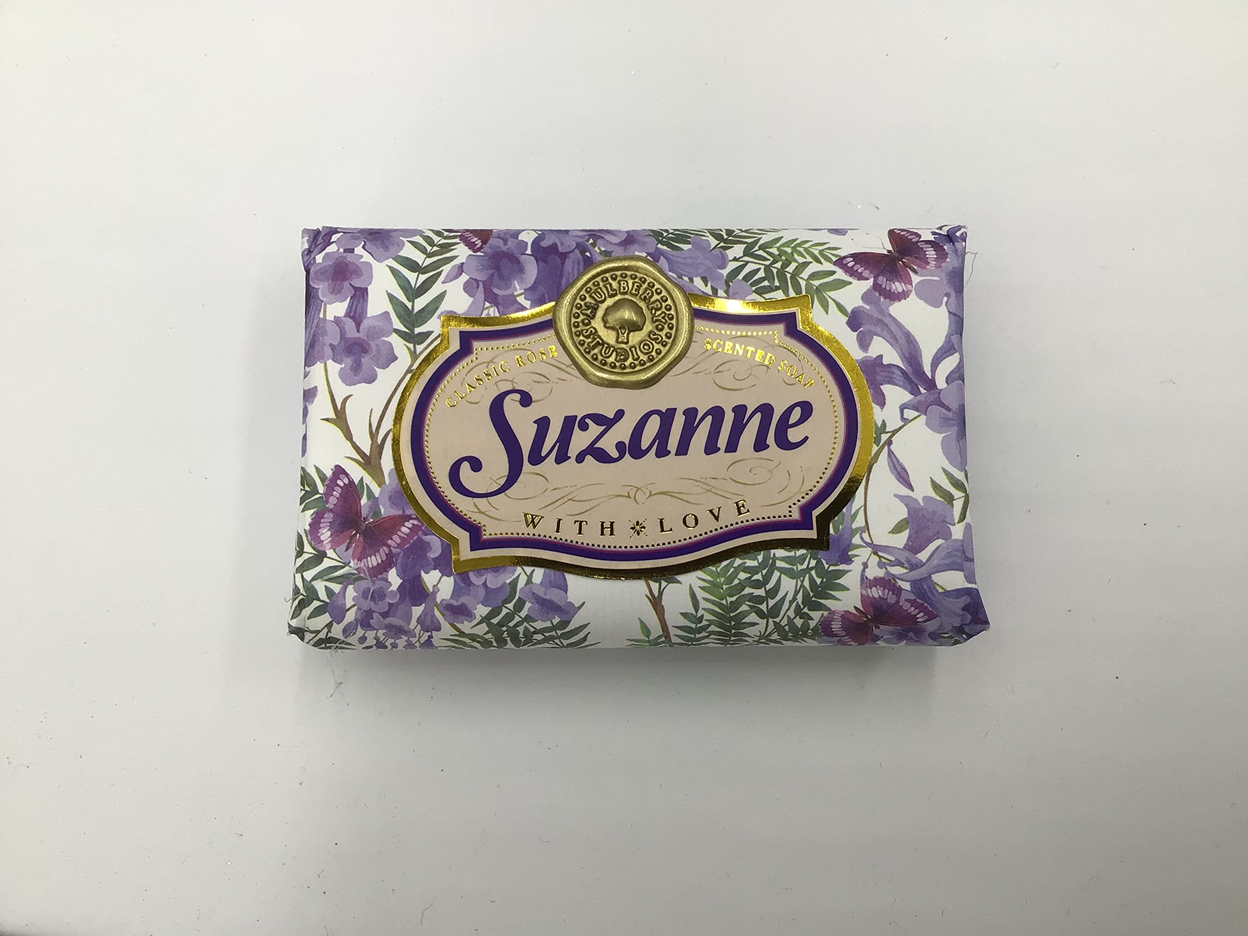 Suzanne - Gift Soap Bar For Her Birthday Rose Scent Mum Grandmother Cleanser Lather Present Girl