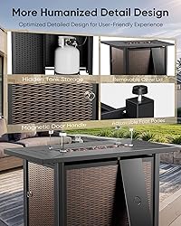 HUMMUH 5-Piece Patio Furniture Set with Fire