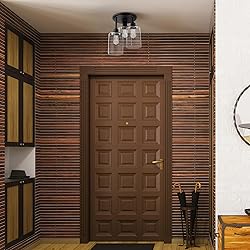 GLOBE Electric 65904 3-Light Bronze Semi-Flush