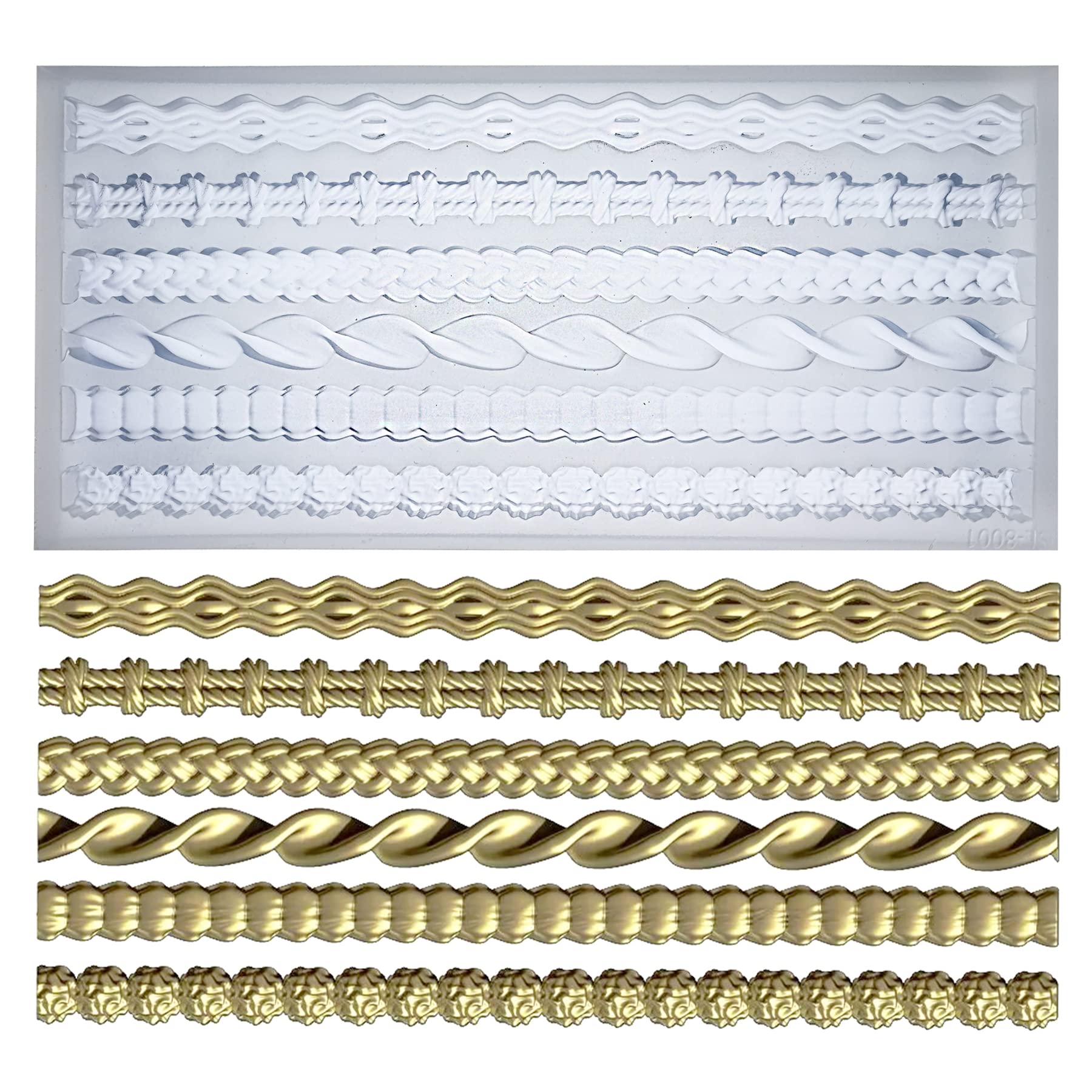 Trimming Ornaments Mould for Polyclay Air Dry Clay Plaster