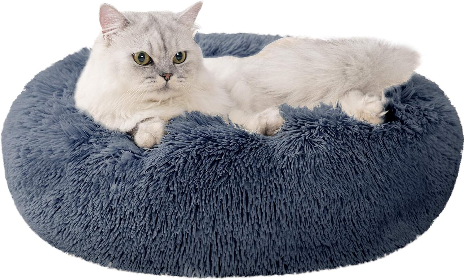 Love's cabin 20in Cat Beds for Indoor Cats - Cat Bed with Machine Washable, Waterproof Bottom - Taupe Fluffy Dog and Cat Calming Cushion Bed for Joint-Relief and Sleep Improvement : Pet Supplies