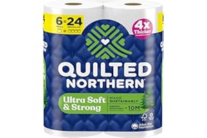 Quilted Northern Ultra Soft & Strong Toilet Paper, 6 Mega Rolls = 24 Regular Rolls, 5X Stronger*, Premium Soft Toilet Tissue