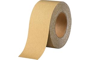 LuckyGuard Longboard Sandpaper 220-Grit 2-3/4in x 20 Yards Self Adhesive Stickyback Sand Paper PSA Sandpaper Roll Aluminum Ox