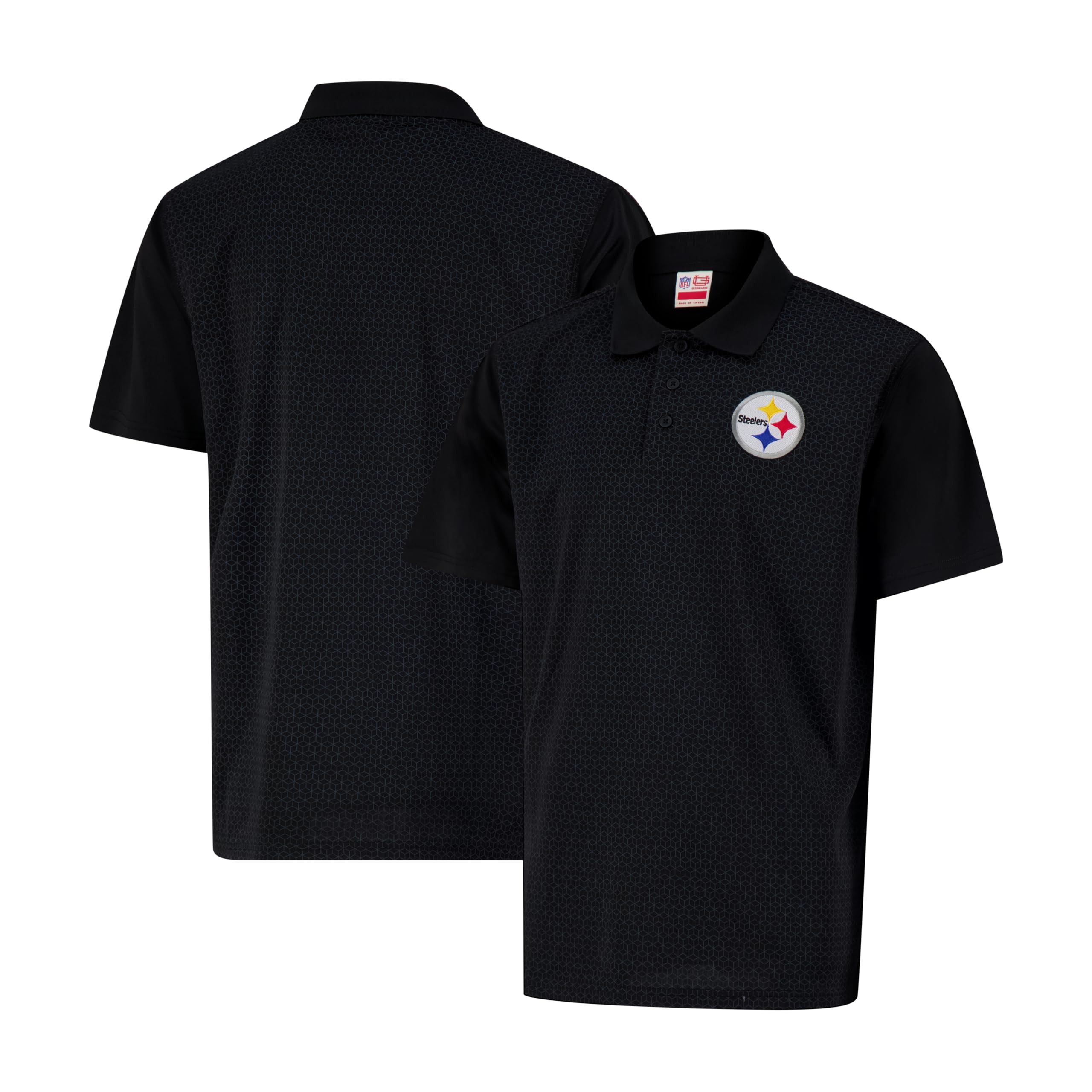 Ultra Game Adults NFL Official Super Soft Supreme Polo Shirt, Pittsburgh Steelers, Team Color, Small Image