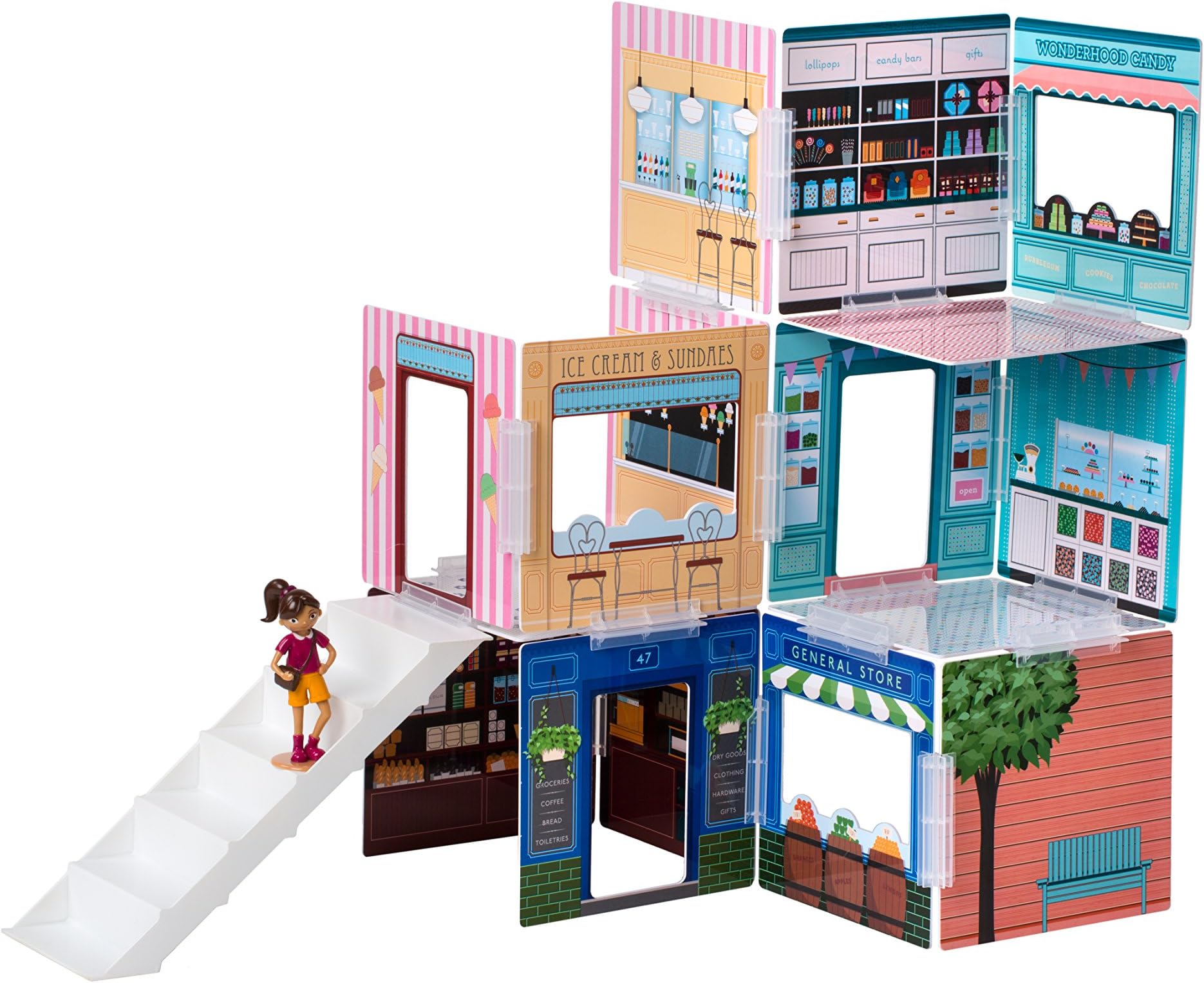 Corner Shops - Customizable Design, Building and Play Set - Best Gift for Creativity, Learning and Fun