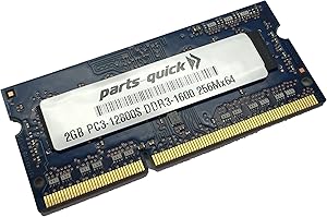 2GB Memory for Dell Inspiron 7720 DDR3 PC3-12800 SODIMM RAM (PARTS-QUICK Brand)