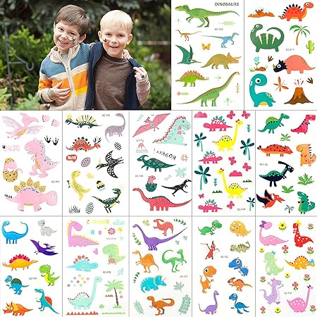 Dinosaurio Tatuajes Pegatinas Para Niños Niñas